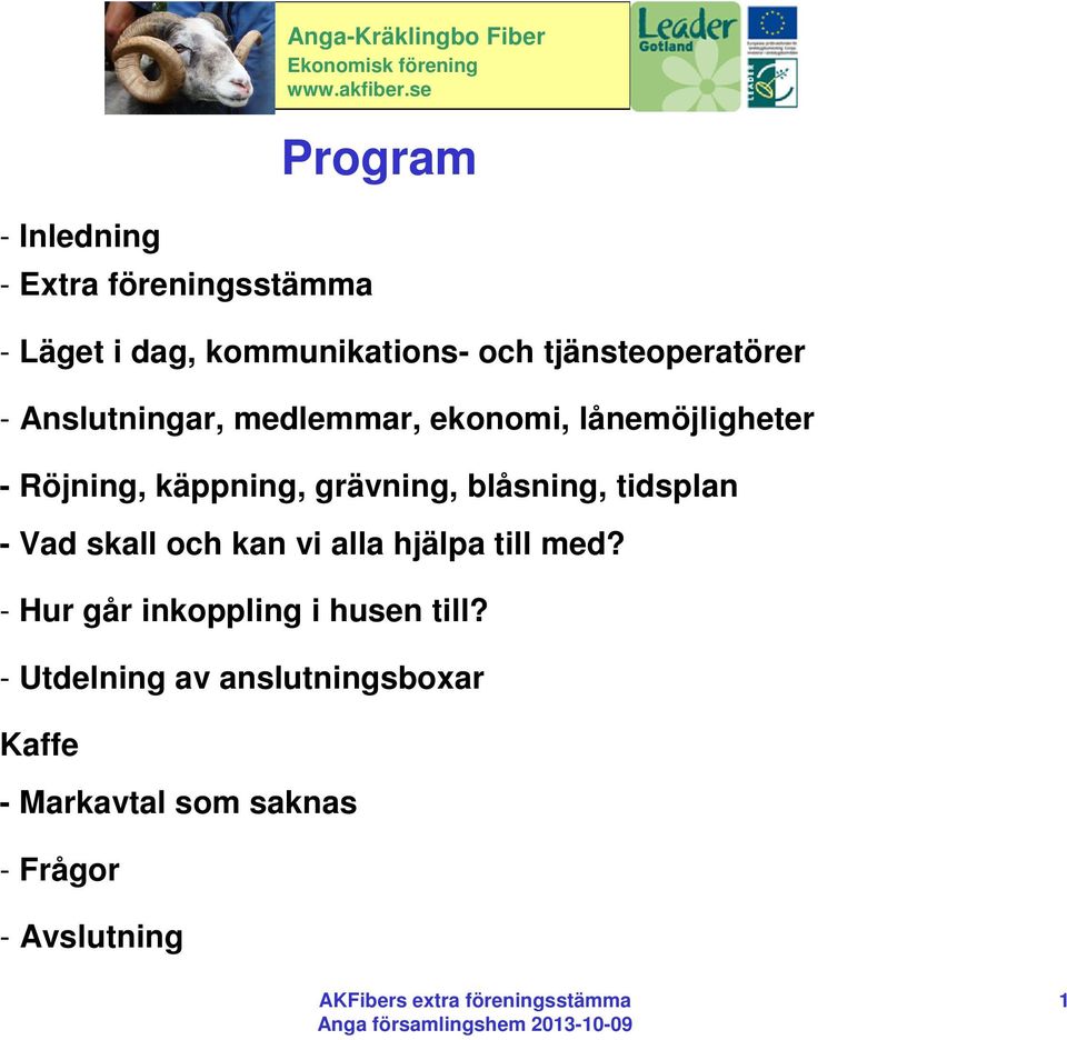 tidsplan - Vad skall och kan vi alla hjälpa till med? - Hur går inkoppling i husen till?