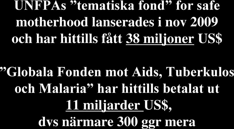 Globala Fonden mot Aids, Tuberkulos och Malaria har