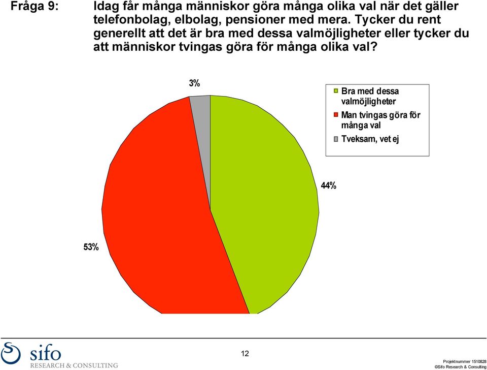 Tycker du rent generellt att det är bra med dessa valmöjligheter eller tycker