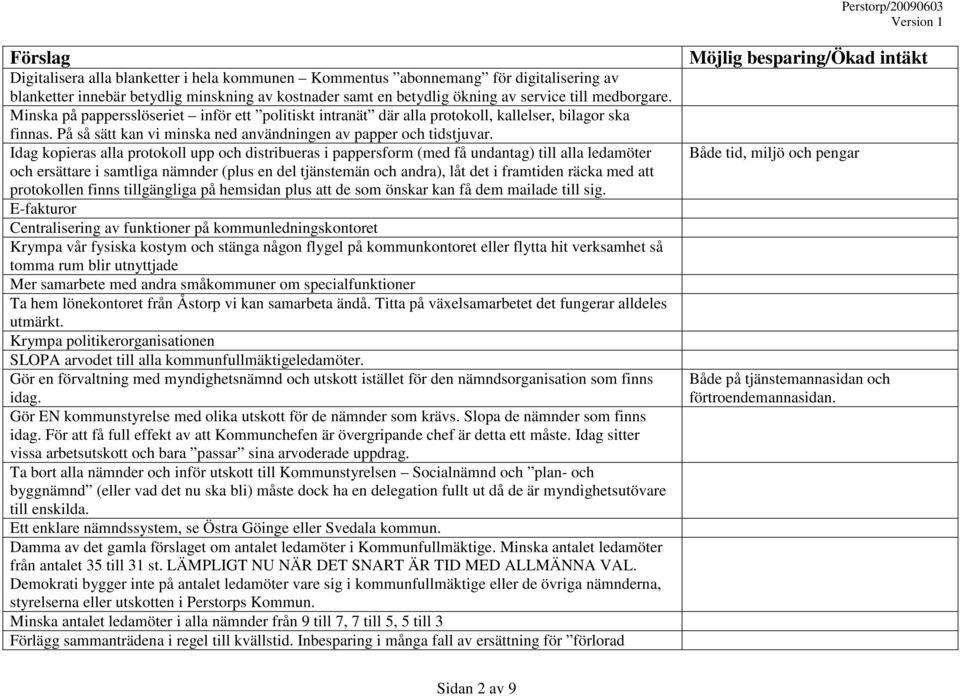 Idag kopieras alla protokoll upp och distribueras i pappersform (med få undantag) till alla ledamöter och ersättare i samtliga nämnder (plus en del tjänstemän och andra), låt det i framtiden räcka