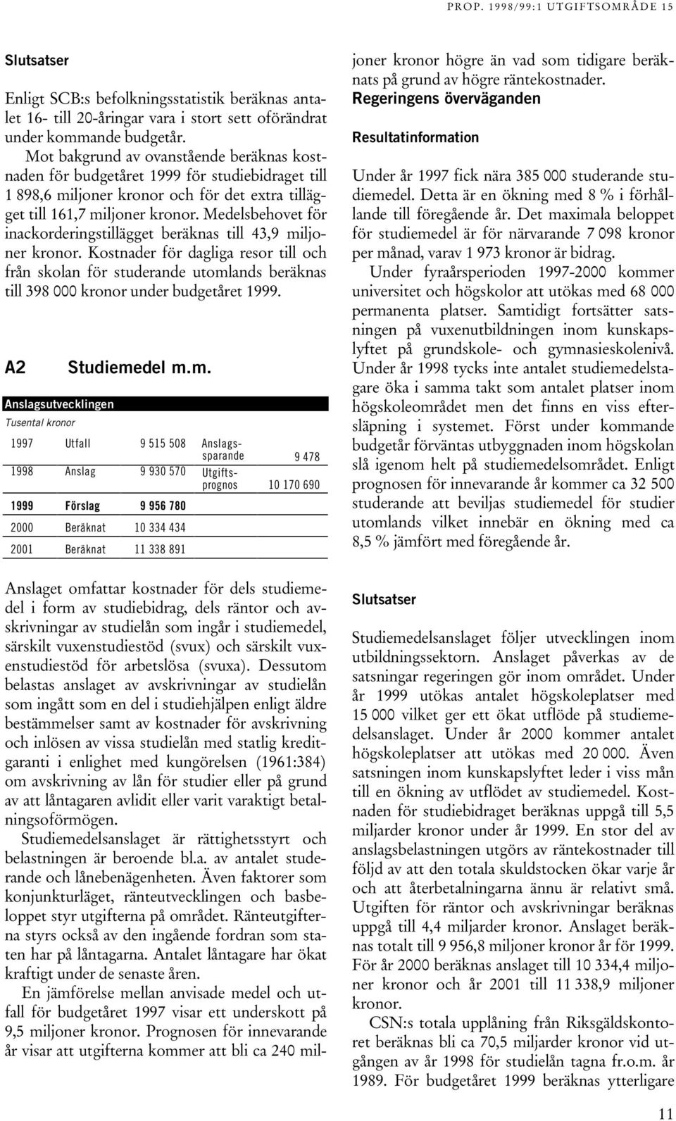 Medelsbehovet för inackorderingstillägget beräknas till 43,9 miljoner kronor.