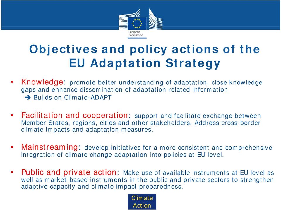 Address cross-border climate impacts and adaptation measures.