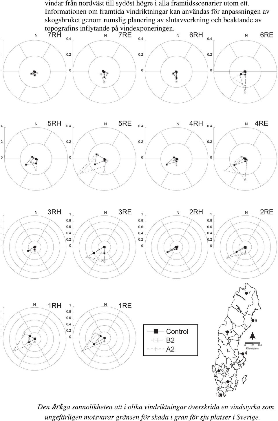 av topografins inflytande på vindexponeringen. 7RH 7RE 6RH 6RE.4.4.4... 4 5RH.4 5RE.4 4RH.4 4RE... 3RH 3RE RH RE 8.8.8.8 6.6.6.6 4.4.4.4...! 7 8 RH.