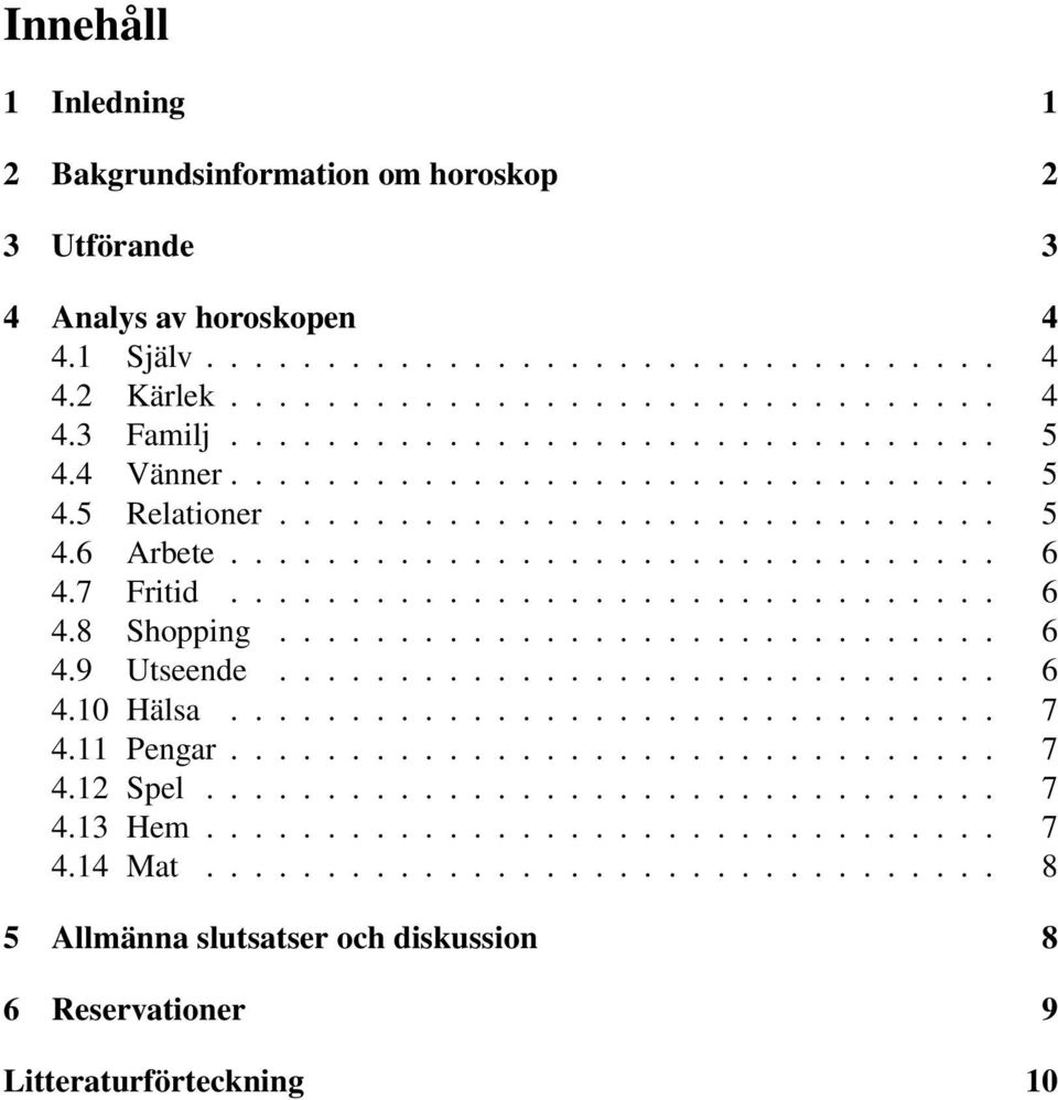 ............................. 6 4.9 Utseende.............................. 6 4.10 Hälsa................................ 7 4.11 Pengar................................ 7 4.12 Spel................................. 7 4.13 Hem.