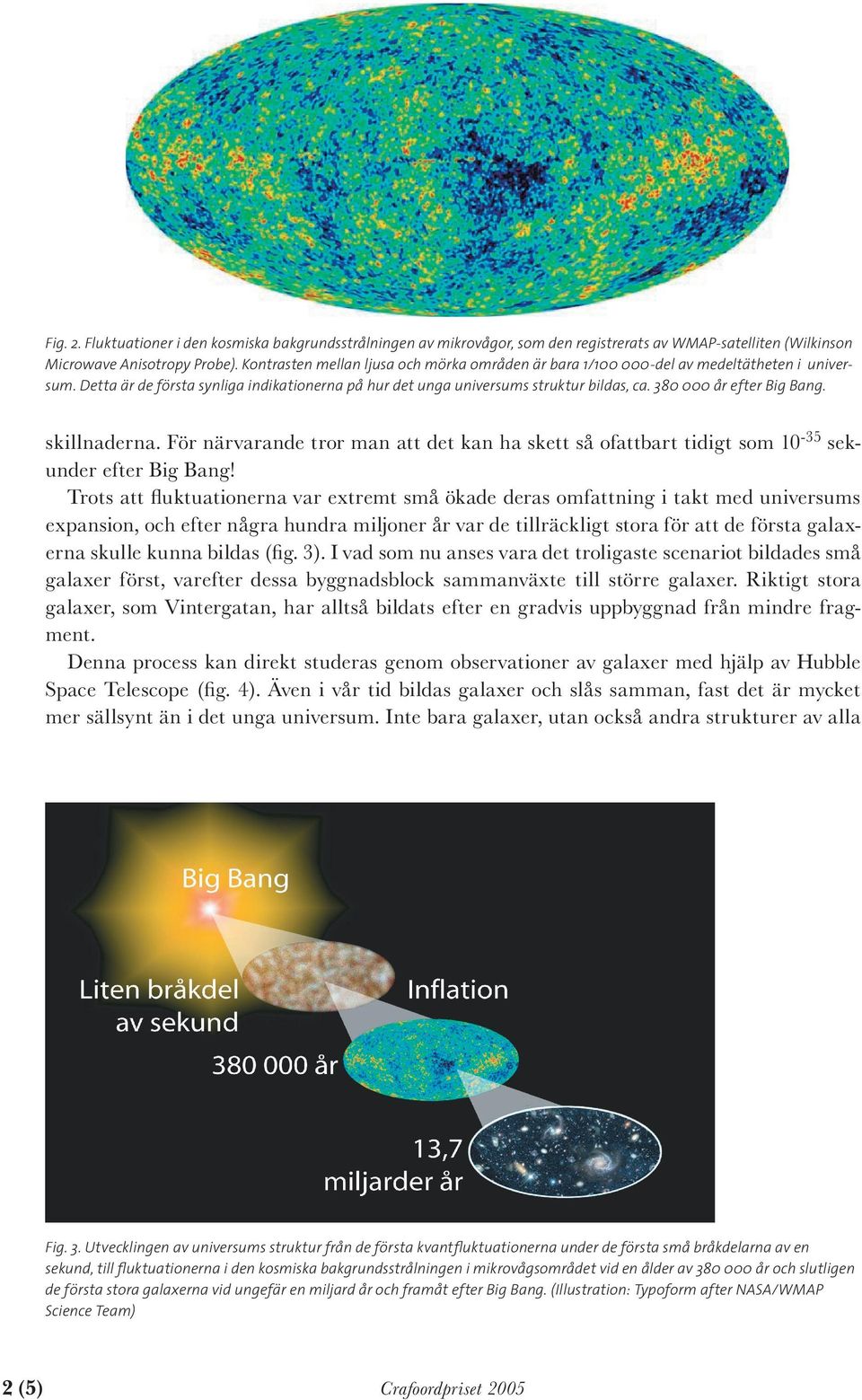 380 000 år efter Big Bang. skillnaderna. För närvarande tror man att det kan ha skett så ofattbart tidigt som 10-35 sekunder efter Big Bang!