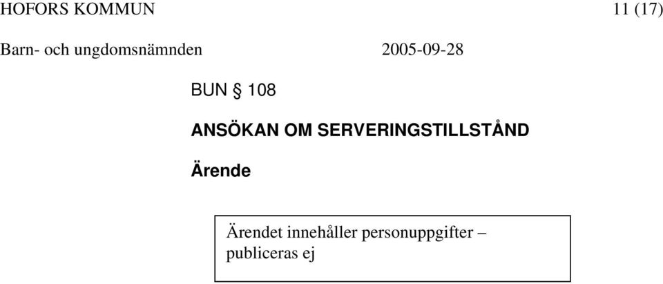 SERVERINGSTILLSTÅND t