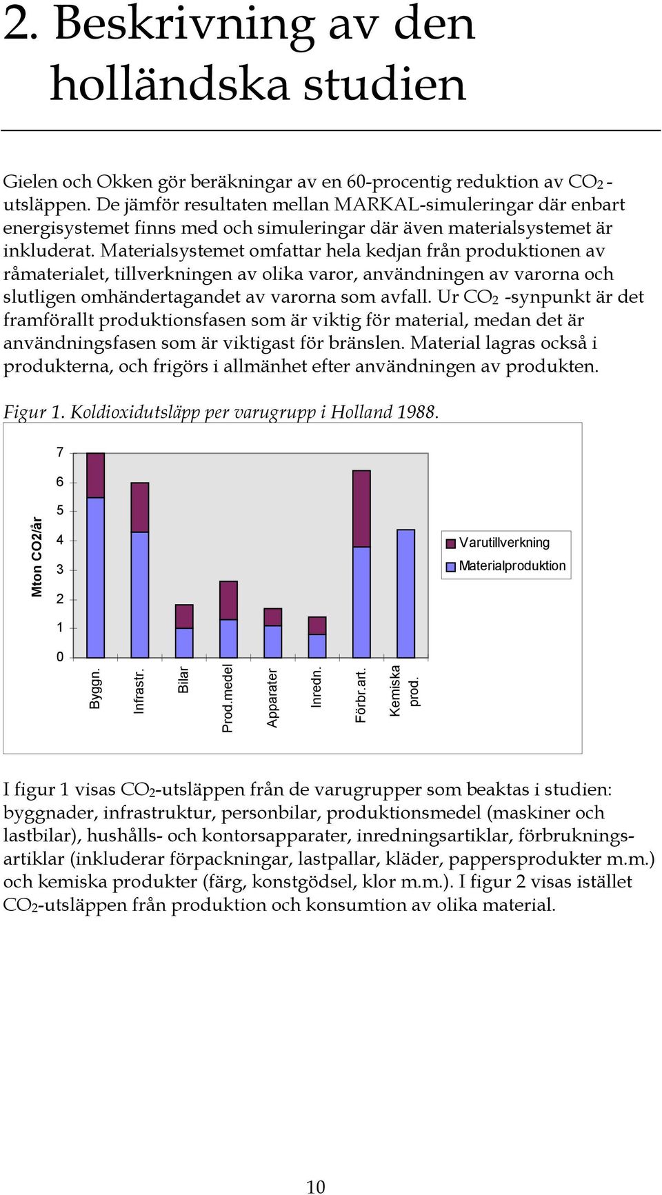 Materialsystemet omfattar hela kedjan från produktionen av råmaterialet, tillverkningen av olika varor, användningen av varorna och slutligen omhändertagandet av varorna som avfall.