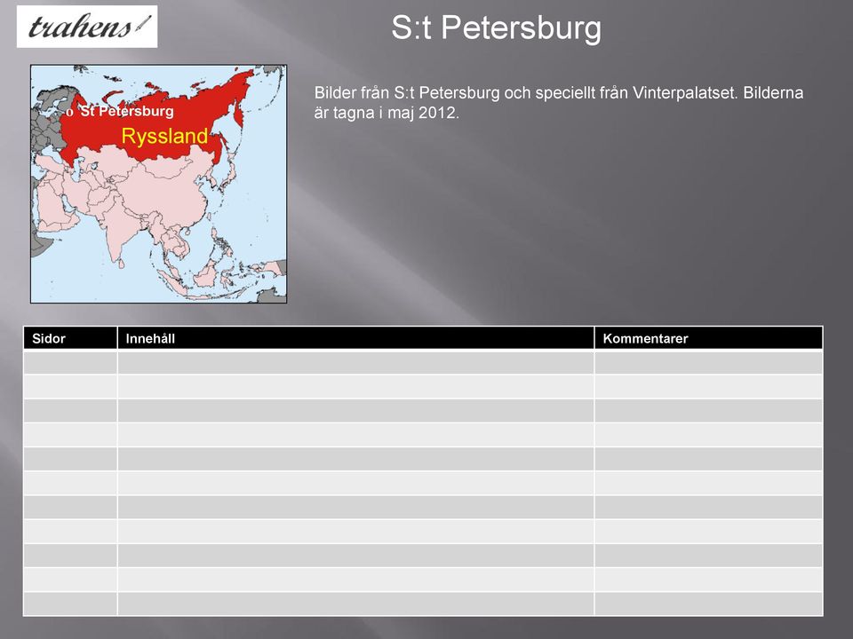 Petersburg och speciellt från