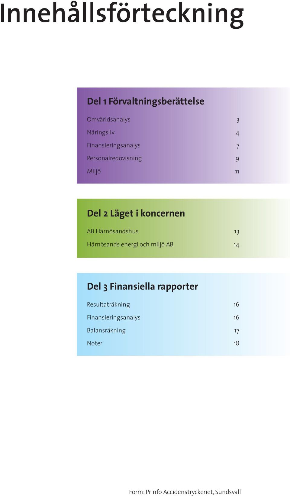 Härnösandshus 13 Härnösands energi och miljö AB 14 Del 3 Finansiella rapporter