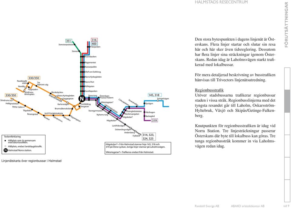 FÖRUTSÄTTNINGAR N För mera detaljerad beskrivning av busstrafiken hänvisas till Trivectors linjenätsutredning. Regionbusstrafik Utöver stadsbussarna trafikerar regionbussar staden i vissa stråk.