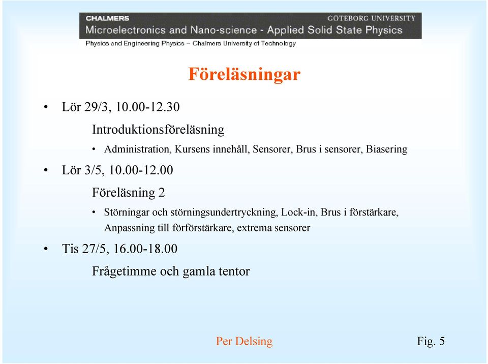 sensorer, Biasering Lör 3/5, 10.00-12.