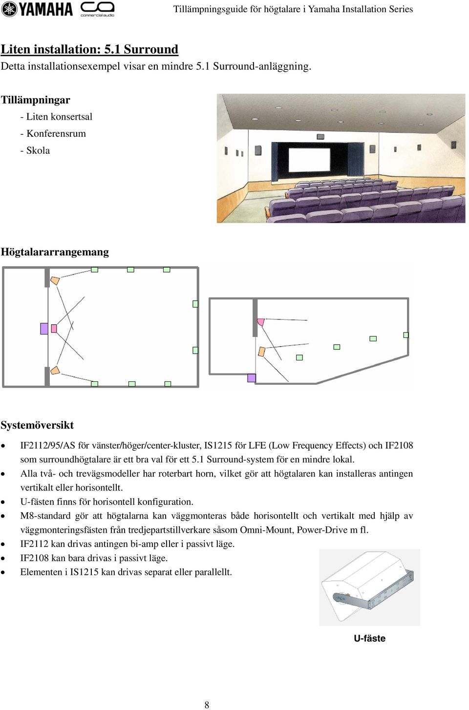 surroundhögtalare är ett bra val för ett 5.1 Surround-system för en mindre lokal.