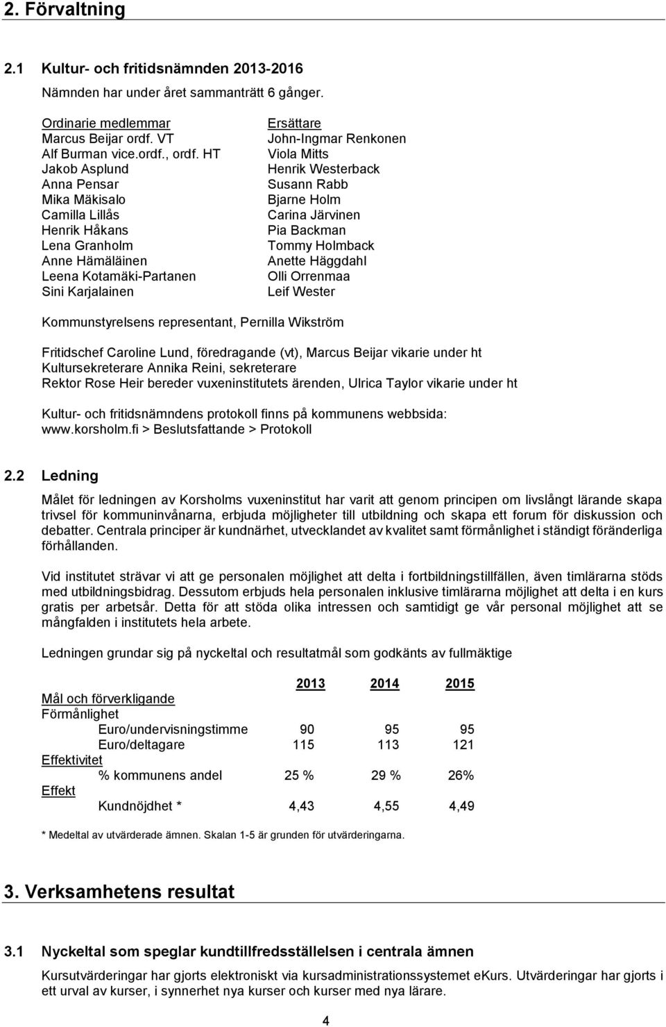 Westerback Susann Rabb Bjarne Holm Carina Järvinen Pia Backman Tommy Holmback Anette Häggdahl Olli Orrenmaa Leif Wester Kommunstyrelsens representant, Pernilla Wikström Fritidschef Caroline Lund,