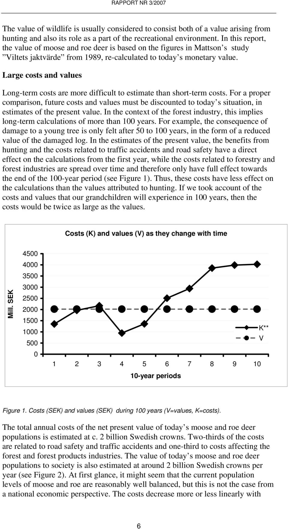 Large costs and values Long-term costs are more difficult to estimate than short-term costs.