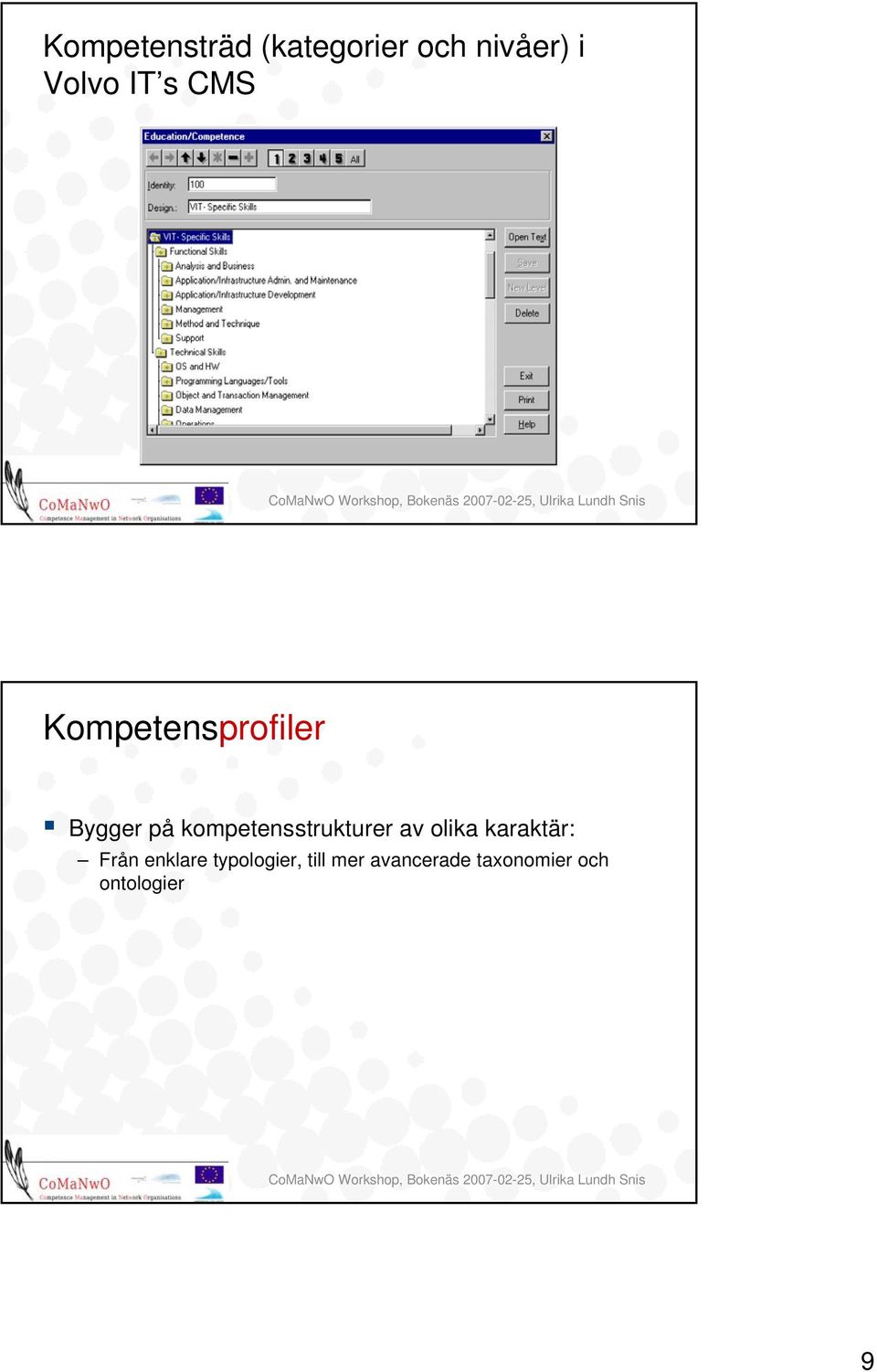 kompetensstrukturer av olika karaktär: Från