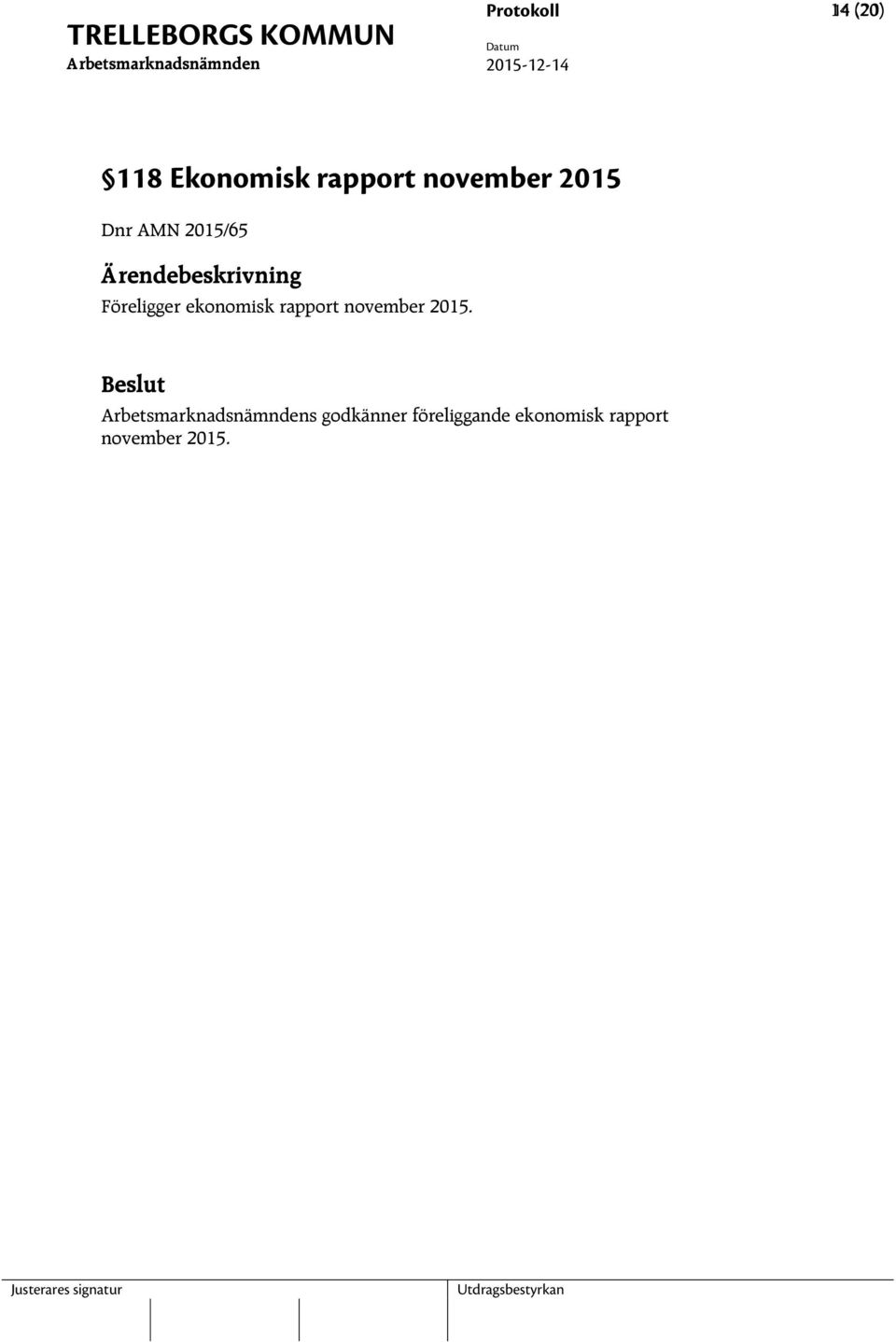 ekonomisk rapport november 2015.