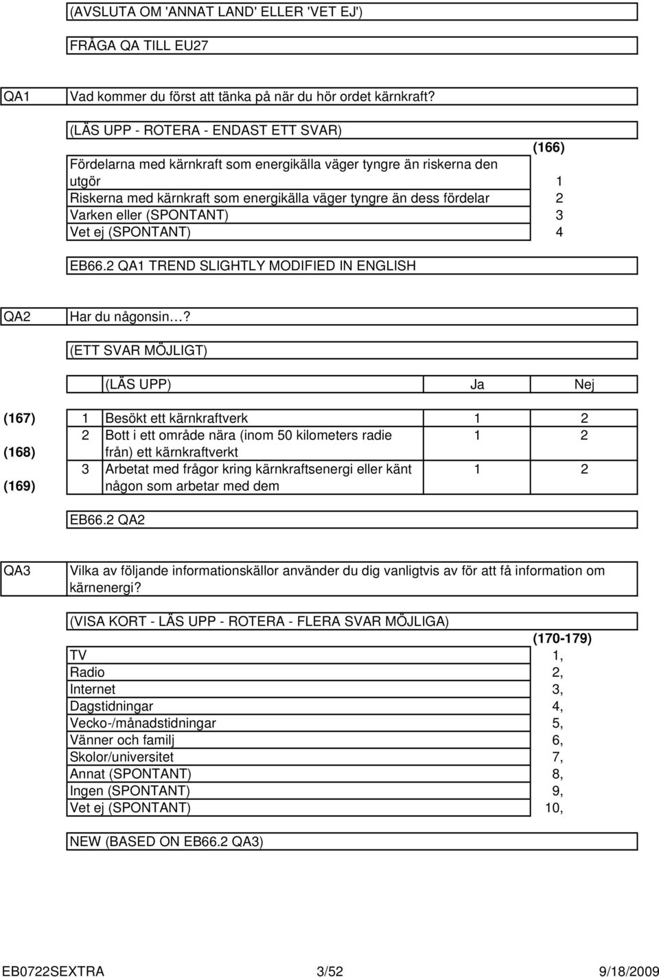 (SPONTANT) (66) EB66. QA TREND SLIGHTLY MODIFIED IN ENGLISH QA Har du någonsin?