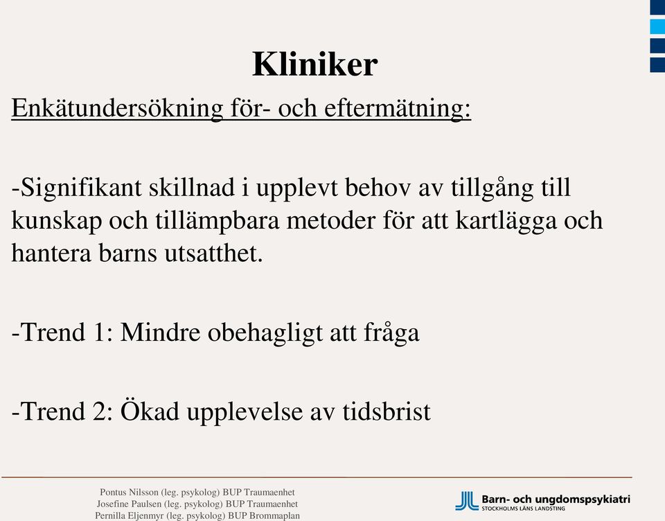 tillämpbara metoder för att kartlägga och hantera barns