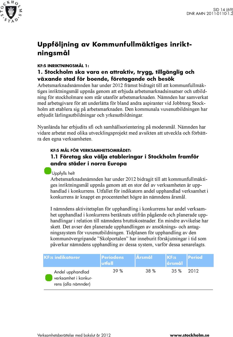 uppnås genom att erbjuda arbetsmarknadsinsatser och utbildning för stockholmare som står utanför arbetsmarknaden.