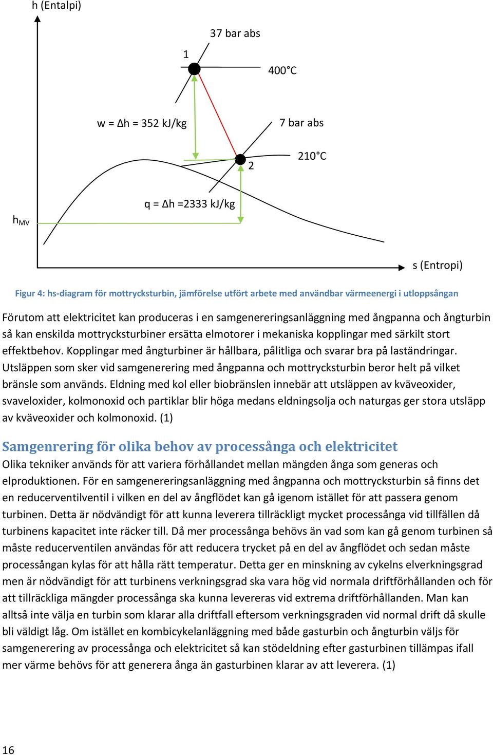 med särkilt stort effektbehov. Kopplingar med ångturbiner är hållbara, pålitliga och svarar bra på laständringar.