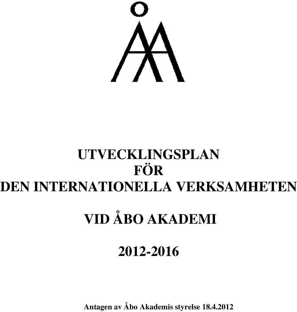 VID ÅBO AKADEMI 2012-2016