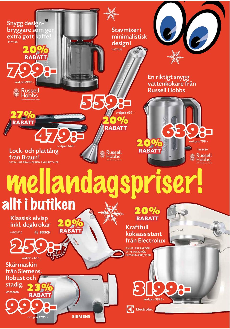 1827456 En riktigt snygg vattenkokare från Russell Hobbs 1468480 mellandagspriser! allt i butiken Klassisk elvisp inkl.
