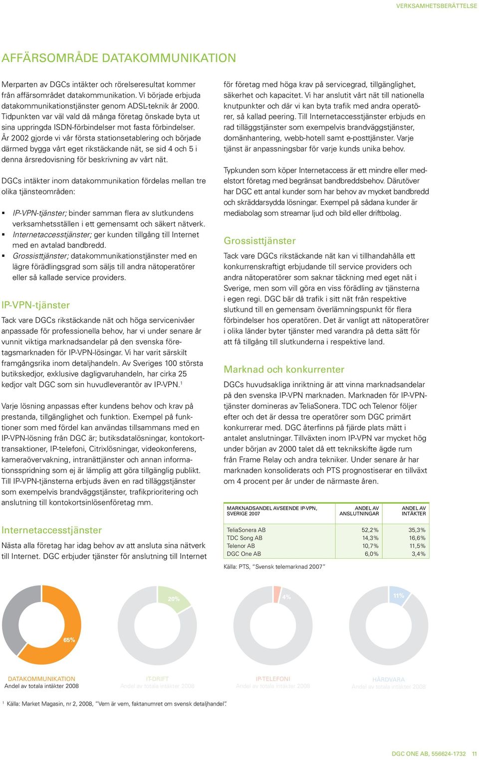 År 2002 gjorde vi vår första stationsetablering och började därmed bygga vårt eget rikstäckande nät, se sid 4 och 5 i denna årsredovisning för beskrivning av vårt nät.