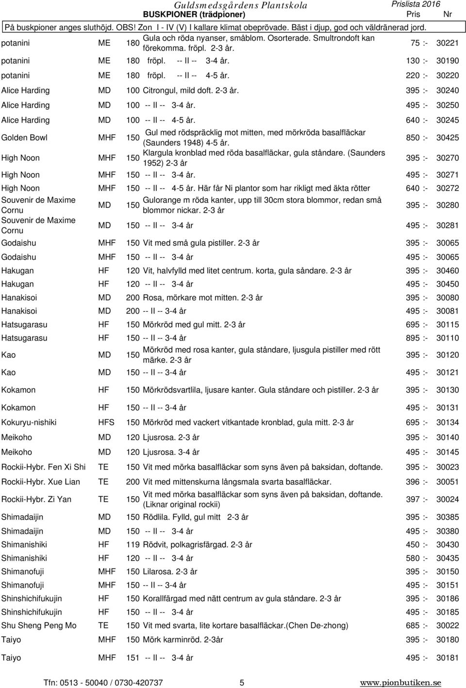 220 :- 30220 Alice Harding MD 100 Citrongul, mild doft. 2-3 år. 395 :- 30240 Alice Harding MD 100 -- II -- 3-4 år. 495 :- 30250 Alice Harding MD 100 -- II -- 4-5 år.