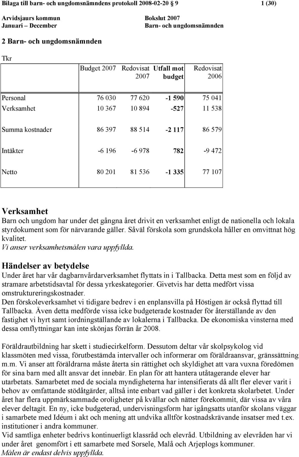 under det gångna året drivit en verksamhet enligt de nationella och lokala styrdokument som för närvarande gäller. Såväl förskola som grundskola håller en omvittnat hög kvalitet.