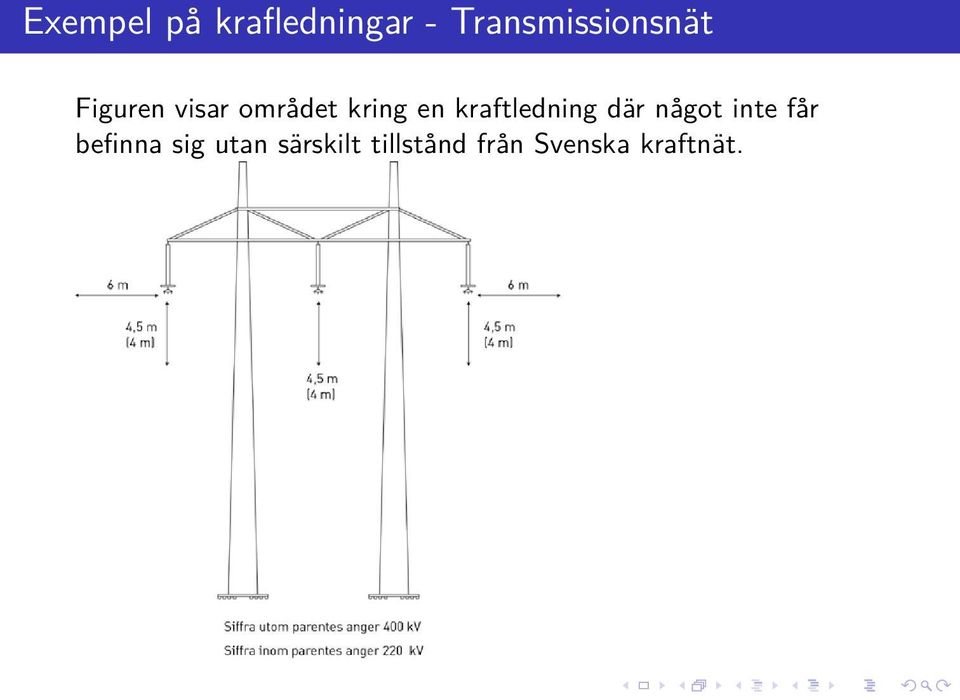 kring en kraftledning där något inte får