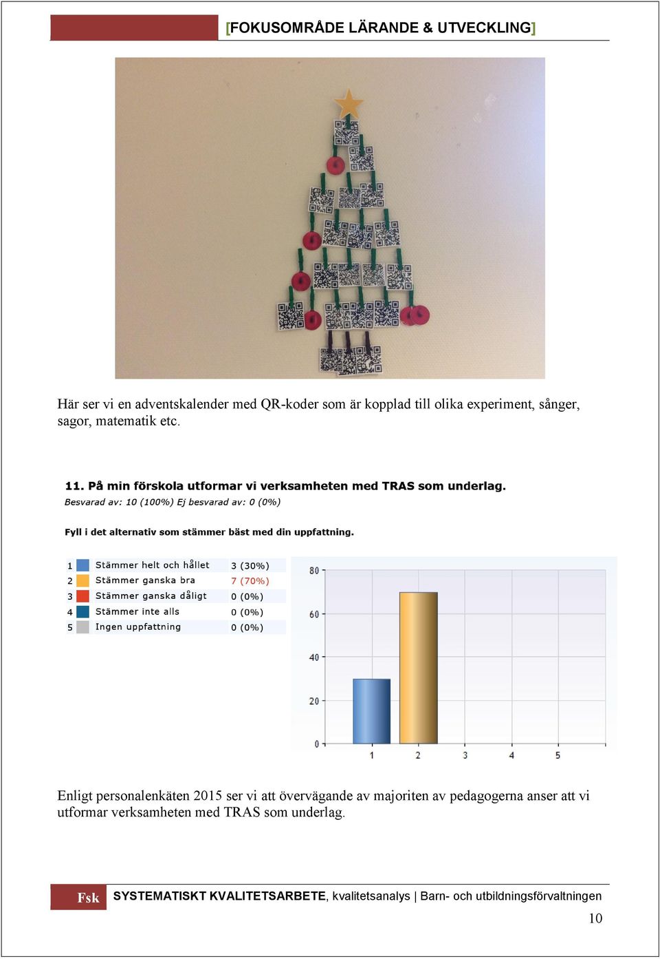 Enligt personalenkäten 2015 ser vi att övervägande av