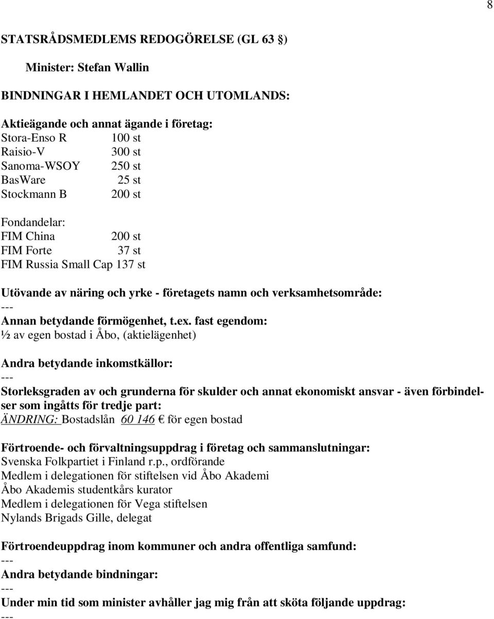 ÄNDRING: Bostadslån 60 146 för egen bostad Svenska Folkpa