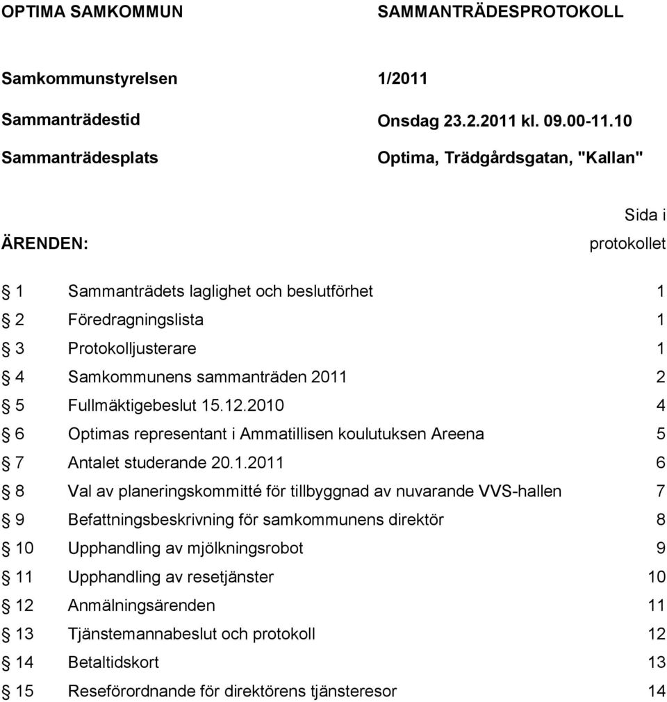 sammanträden 2011