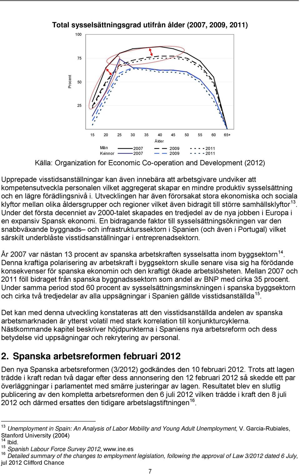 sysselsättning och en lägre förädlingsnivå i.