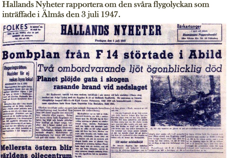 svåra flygolyckan som