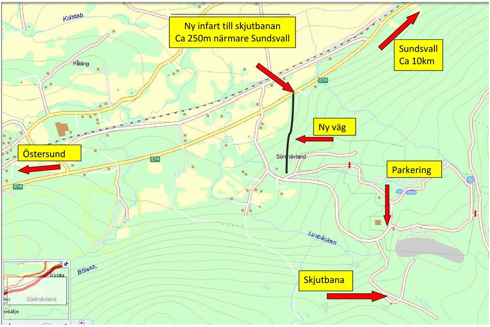 Sundsvall Ca 10km Ny väg