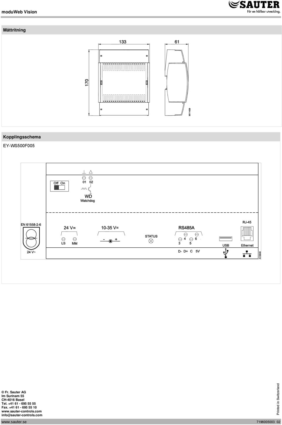+41 61-695 55 55 Fax. +41 61-695 55 10 www.