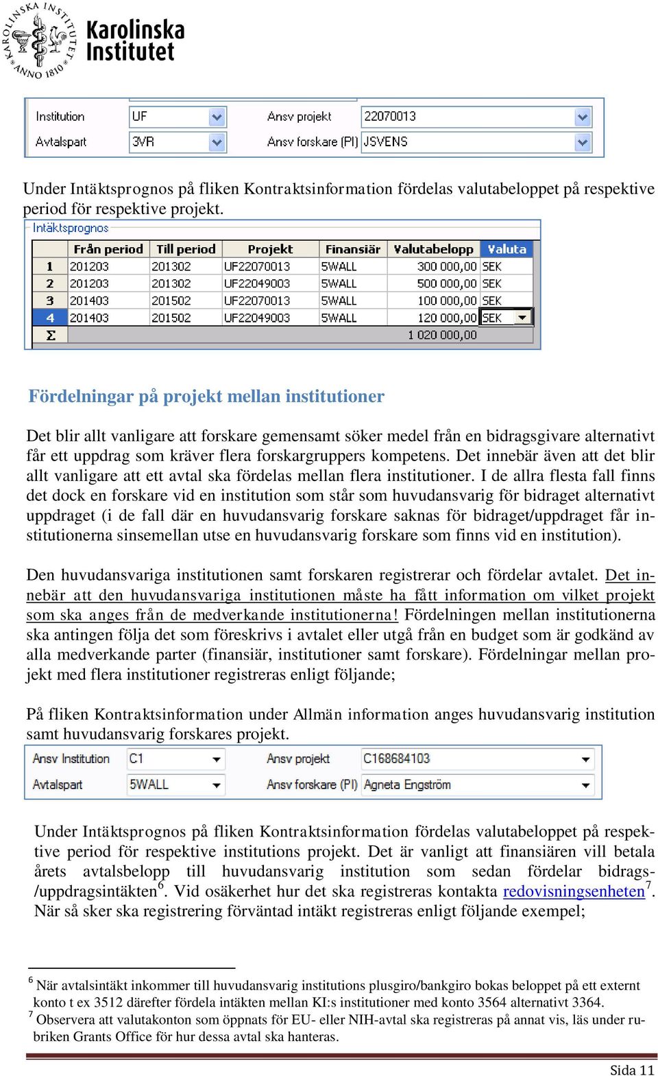 Det innebär även att det blir allt vanligare att ett avtal ska fördelas mellan flera institutioner.