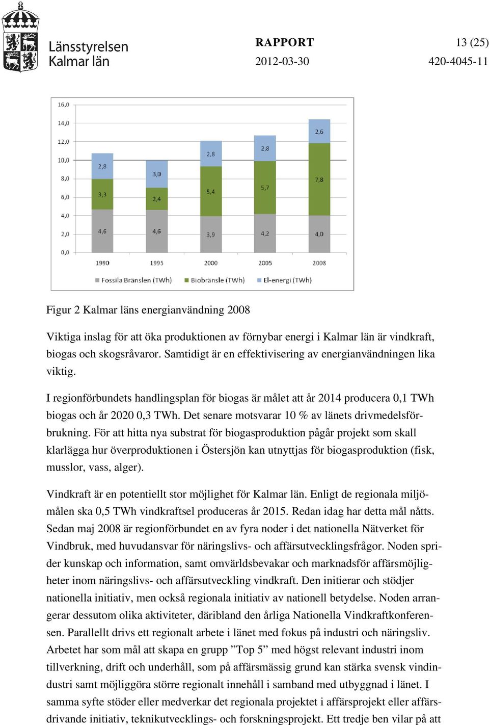 Det senare motsvarar 10 % av länets drivmedelsförbrukning.