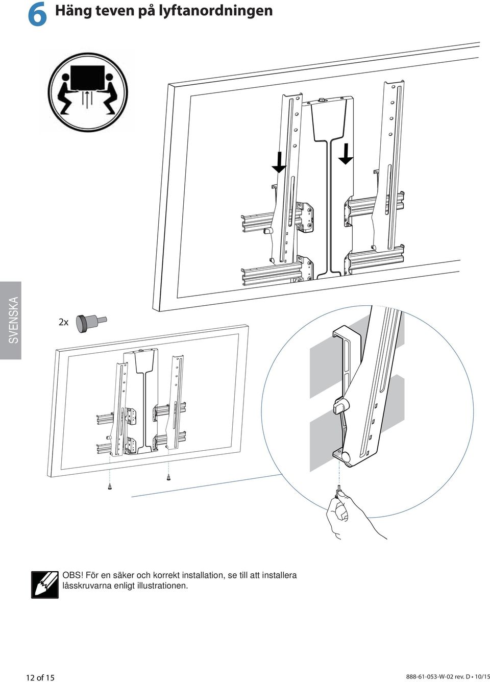 installation, se till att