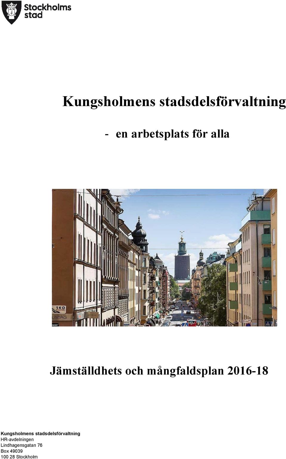 mångfaldsplan 2016-18 Kungsholmens