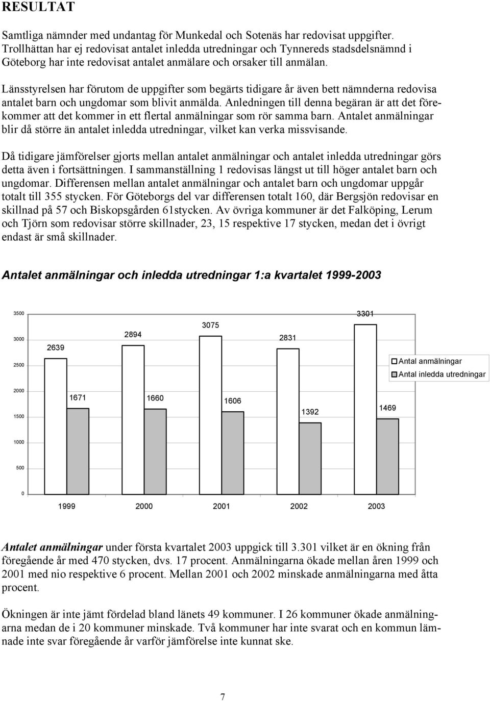 Länsstyrelsen har förutom de uppgifter som begärts tidigare år även bett nämnderna redovisa antalet barn och ungdomar som blivit anmälda.