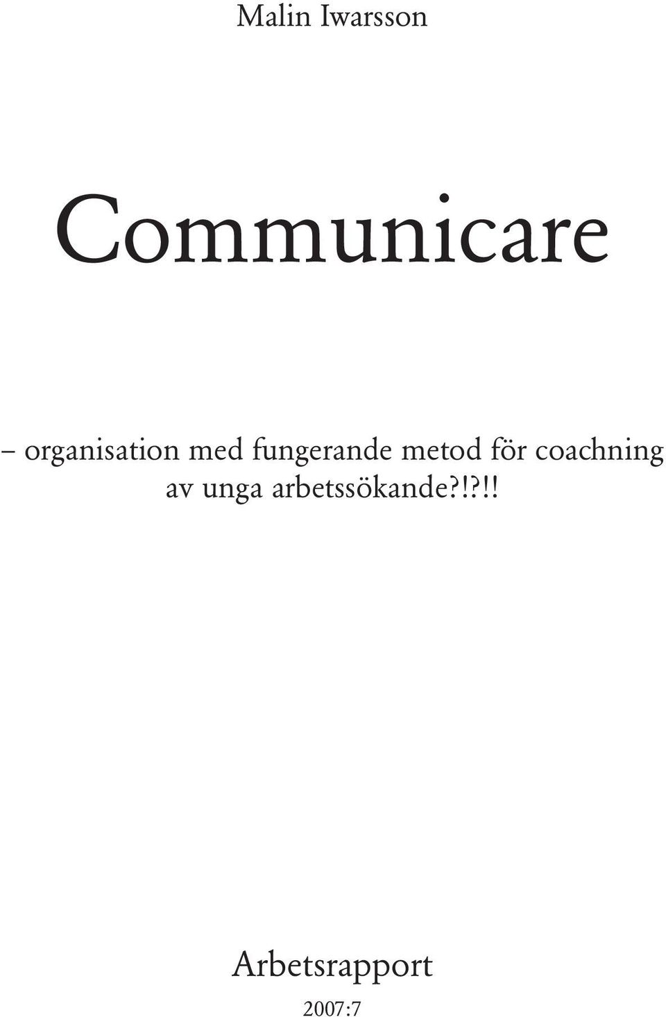 metod för coachning av unga