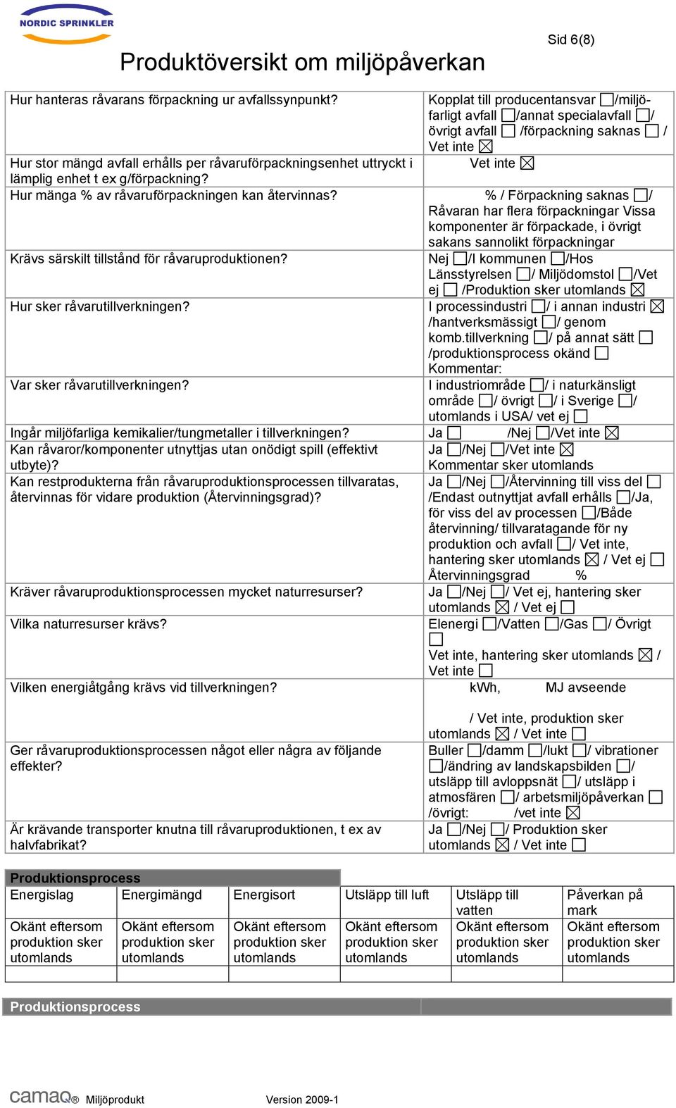 g/förpackning? Hur mänga % av råvaruförpackningen kan återvinnas?