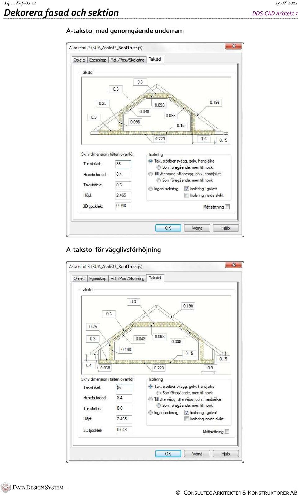 DDS-CAD Arkitekt 7 A-takstol med