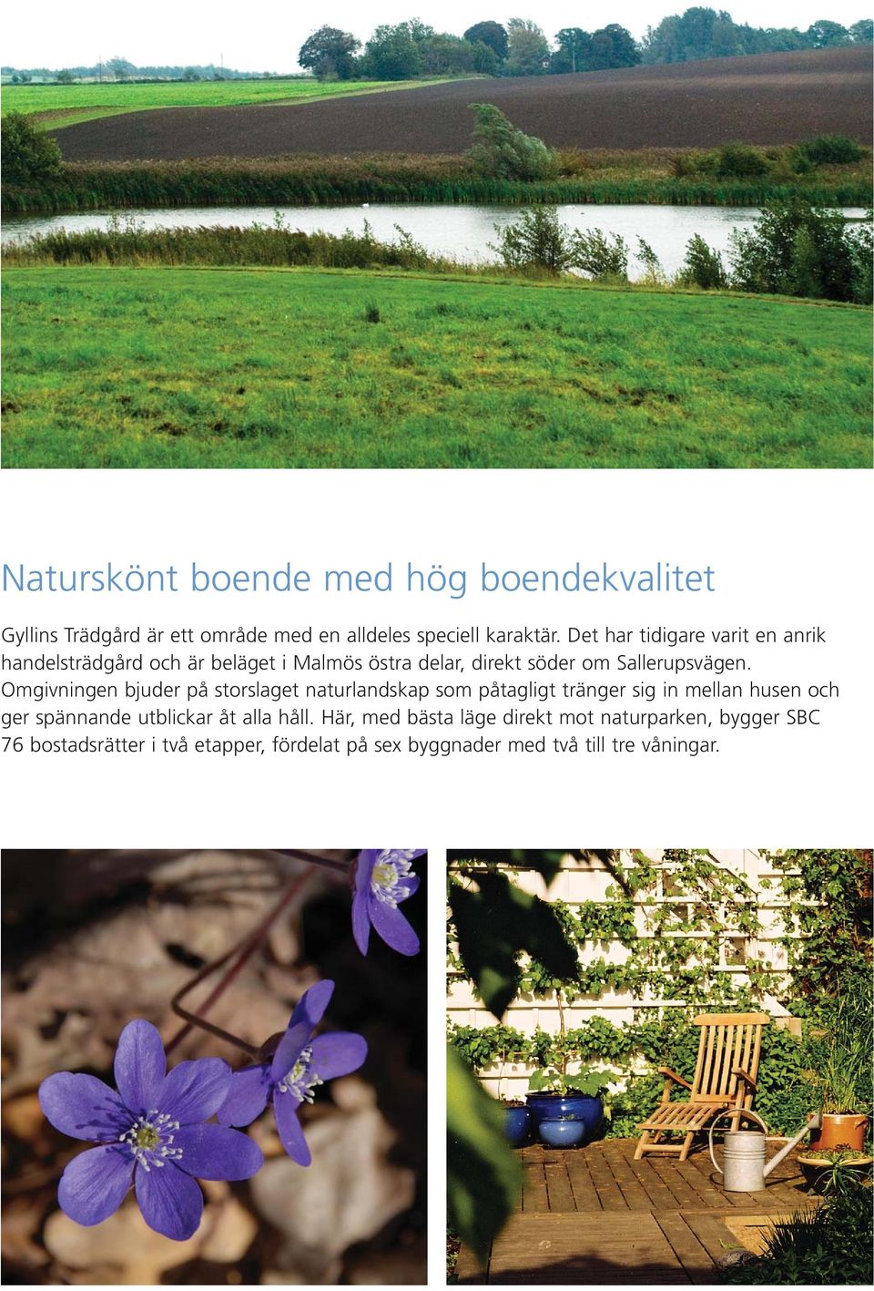 Omgivningen bjuder på storslaget naturlandskap som påtagligt tränger sig in mellan husen och ger spännande utblickar åt