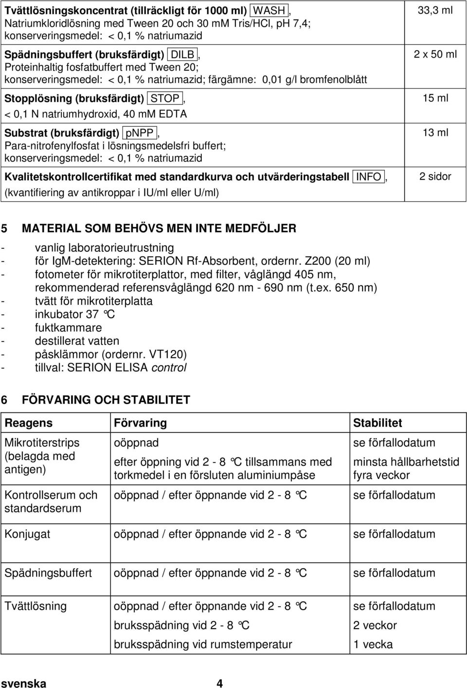 (bruksfärdigt) pnpp, Para-nitrofenylfosfat i lösningsmedelsfri buffert; konserveringsmedel: < 0,1 % natriumazid Kvalitetskontrollcertifikat med standardkurva och utvärderingstabell INFO,