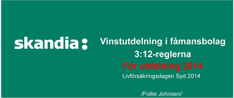 För utdelning 2014