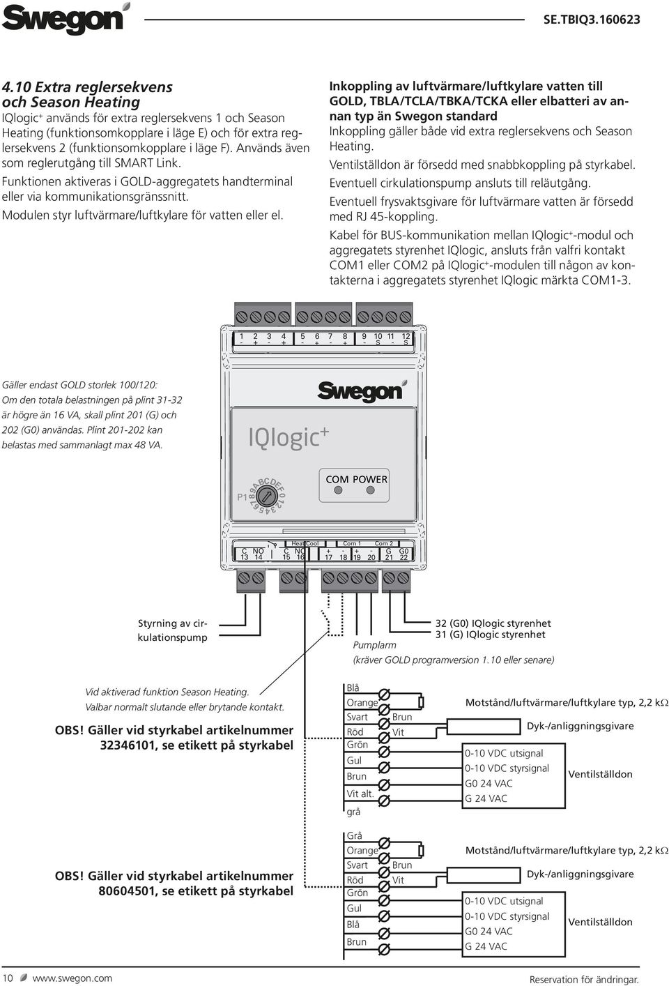 Används även som reglerutgång till SMART Link. Funktionen aktiveras i OLDaggregatets handterminal eller via kommunikationsgränssnitt. Modulen styr luftvärmare/luftkylare för vatten eller el.