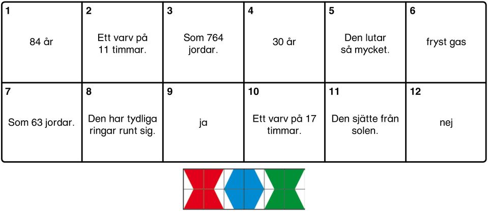 fryst gas 7 8 9 10 11 12 Som 63 jordar.